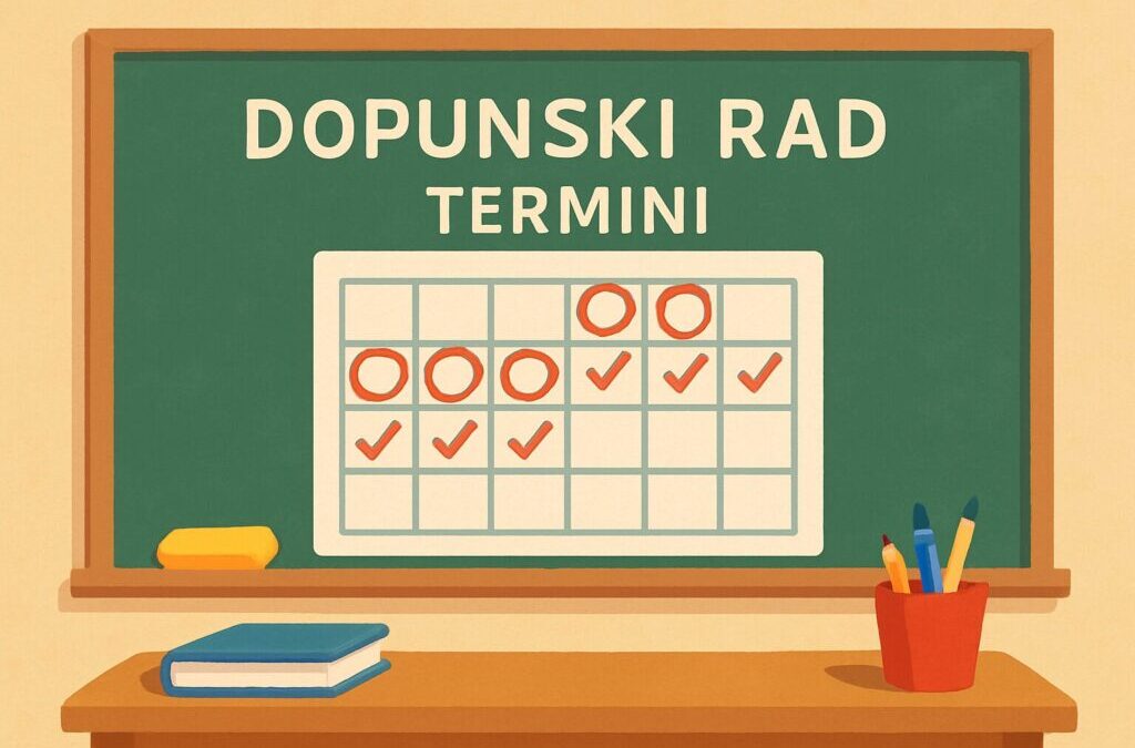 Obavijest za učenike i roditelje – dopunski rad